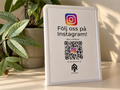 Instagram skylt (QR och NFC)